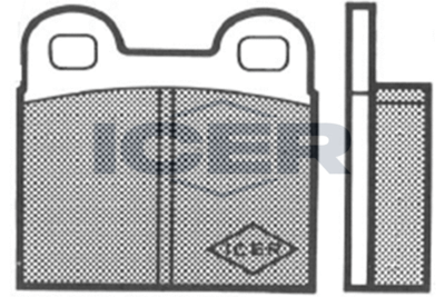 180037 ICER Комплект тормозных колодок, дисковый тормоз