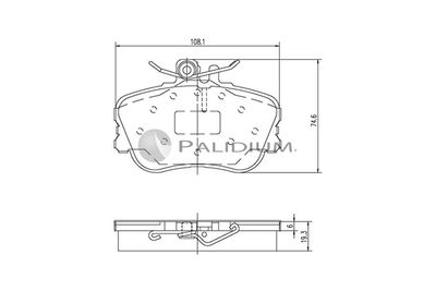 P11300 ASHUKI by Palidium Комплект тормозных колодок, дисковый тормоз