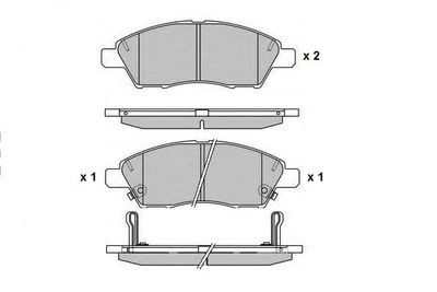 121601 E.T.F. Комплект тормозных колодок, дисковый тормоз