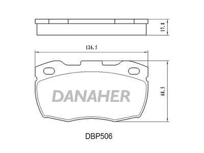 DBP506 DANAHER Комплект тормозных колодок, дисковый тормоз