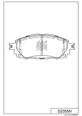 D2355H MK Kashiyama Комплект тормозных колодок, дисковый тормоз