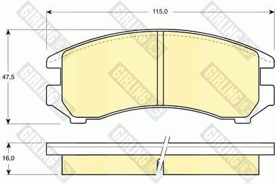 6107319 GIRLING Комплект тормозных колодок, дисковый тормоз