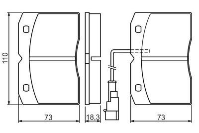 0986494276 BOSCH Комплект тормозных колодок, дисковый тормоз