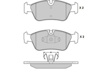 121193 E.T.F. Комплект тормозных колодок, дисковый тормоз