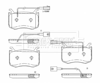 BBP2695 BORG & BECK Комплект тормозных колодок, дисковый тормоз