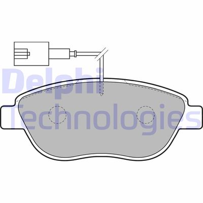 LP1721 DELPHI Комплект тормозных колодок, дисковый тормоз