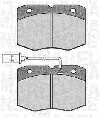 363916060475 MAGNETI MARELLI Комплект тормозных колодок, дисковый тормоз