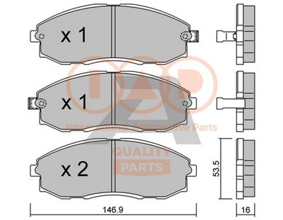 70407061P IAP QUALITY PARTS Комплект тормозных колодок, дисковый тормоз