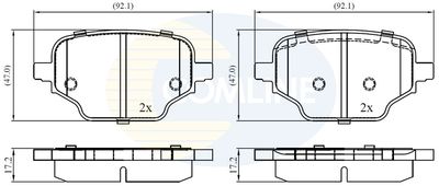 CBP02453 COMLINE Комплект тормозных колодок, дисковый тормоз