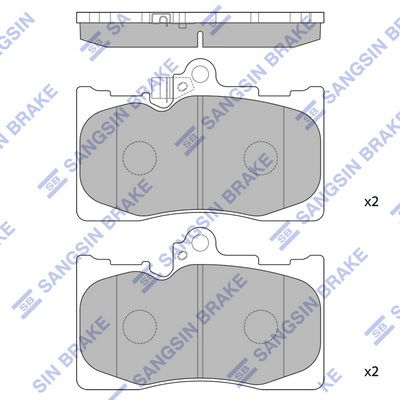 SP2302 Hi-Q Комплект тормозных колодок, дисковый тормоз