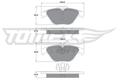 TX1601 TOMEX Brakes Комплект тормозных колодок, дисковый тормоз