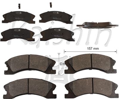 FK10065 KAISHIN Комплект тормозных колодок, дисковый тормоз