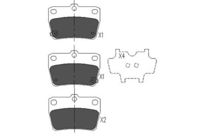 KBP9068 KAVO PARTS Комплект тормозных колодок, дисковый тормоз