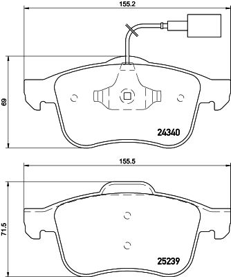 PCP1561 DON Комплект тормозных колодок, дисковый тормоз