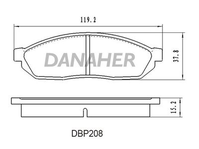 DBP208 DANAHER Комплект тормозных колодок, дисковый тормоз