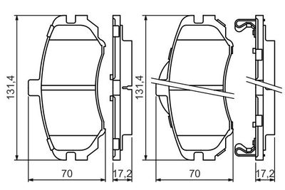 0986494426 BOSCH Комплект тормозных колодок, дисковый тормоз