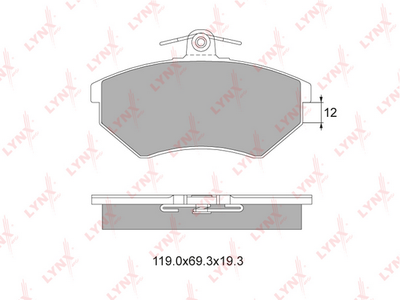 BD1205 LYNXauto Комплект тормозных колодок, дисковый тормоз