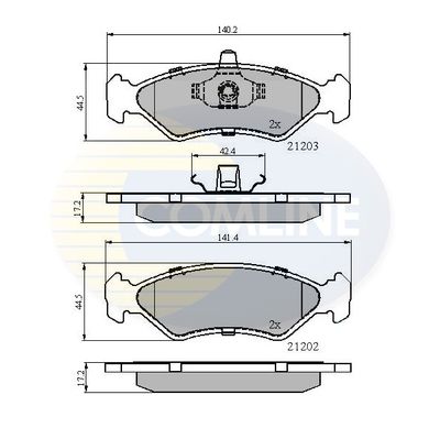 CBP0876 COMLINE Комплект тормозных колодок, дисковый тормоз