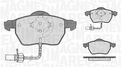 363916060142 MAGNETI MARELLI Комплект тормозных колодок, дисковый тормоз