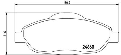 P61101 BREMBO Комплект тормозных колодок, дисковый тормоз