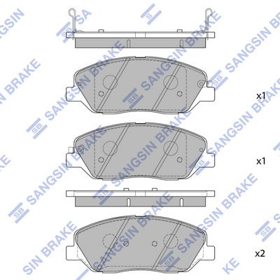 SP1246 Hi-Q Комплект тормозных колодок, дисковый тормоз