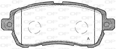 BPA172800 OPEN PARTS Комплект тормозных колодок, дисковый тормоз