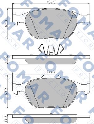 FO907781 FOMAR Friction Комплект тормозных колодок, дисковый тормоз