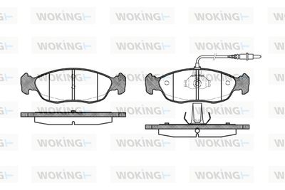 P561302 WOKING Комплект тормозных колодок, дисковый тормоз