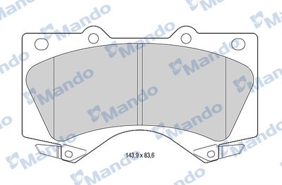 MBF015619 MANDO Комплект тормозных колодок, дисковый тормоз