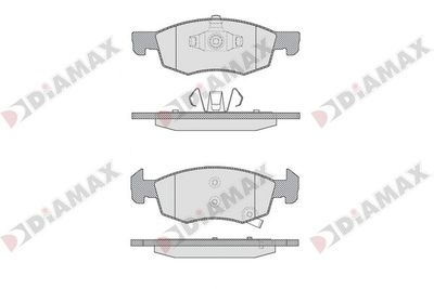 N09853 DIAMAX Комплект тормозных колодок, дисковый тормоз