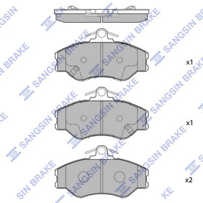 SP1072 Hi-Q Комплект тормозных колодок, дисковый тормоз