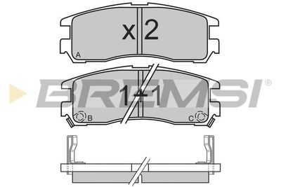 BP2428 BREMSI Комплект тормозных колодок, дисковый тормоз