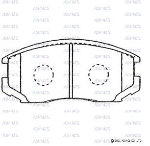 SN297 ADVICS Комплект тормозных колодок, дисковый тормоз