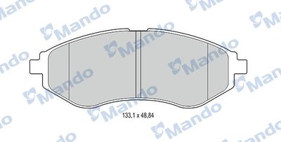 MBF015186 MANDO Комплект тормозных колодок, дисковый тормоз