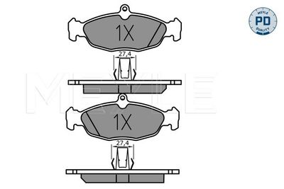 0252448717PD MEYLE Комплект тормозных колодок, дисковый тормоз