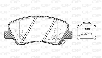 BPA148802 OPEN PARTS Комплект тормозных колодок, дисковый тормоз