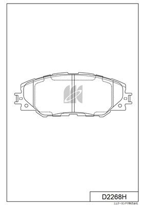 D2268H MK Kashiyama Комплект тормозных колодок, дисковый тормоз