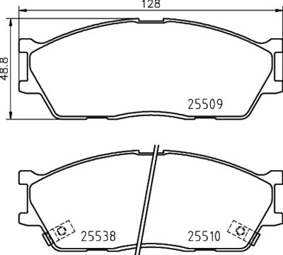 8DB355029161 HELLA PAGID Комплект тормозных колодок, дисковый тормоз