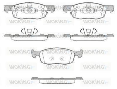 P1839302 WOKING Комплект тормозных колодок, дисковый тормоз