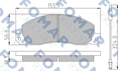 FO499681 FOMAR Friction Комплект тормозных колодок, дисковый тормоз