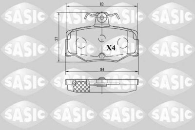 6216084 SASIC Комплект тормозных колодок, дисковый тормоз