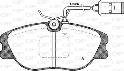 BPA030502 OPEN PARTS Комплект тормозных колодок, дисковый тормоз