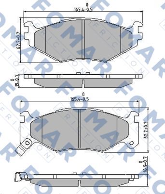 FO660781 FOMAR Friction Комплект тормозных колодок, дисковый тормоз