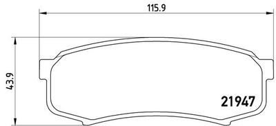 P83024 BREMBO Комплект тормозных колодок, дисковый тормоз