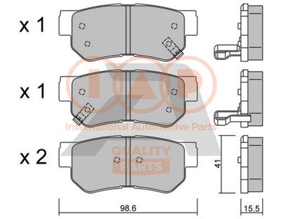 70407038P IAP QUALITY PARTS Комплект тормозных колодок, дисковый тормоз