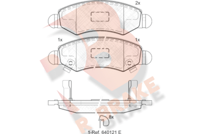 RB1731 R BRAKE Комплект тормозных колодок, дисковый тормоз