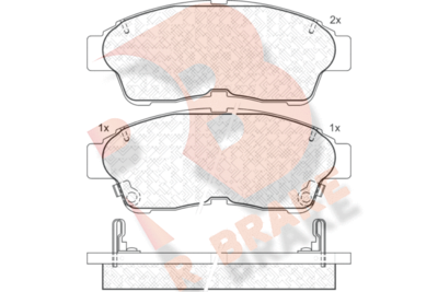 RB1005 R BRAKE Комплект тормозных колодок, дисковый тормоз