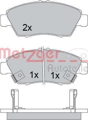 1170388 METZGER Комплект тормозных колодок, дисковый тормоз