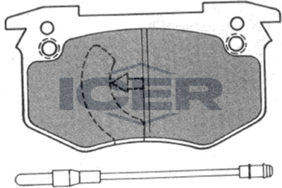 180394 ICER Комплект тормозных колодок, дисковый тормоз