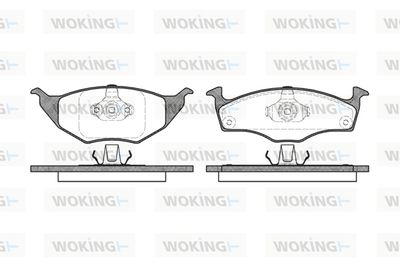 P618300 WOKING Комплект тормозных колодок, дисковый тормоз